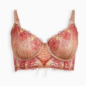 Torrid / Multicolor Floral Mesh Embroidered Underwire Bra